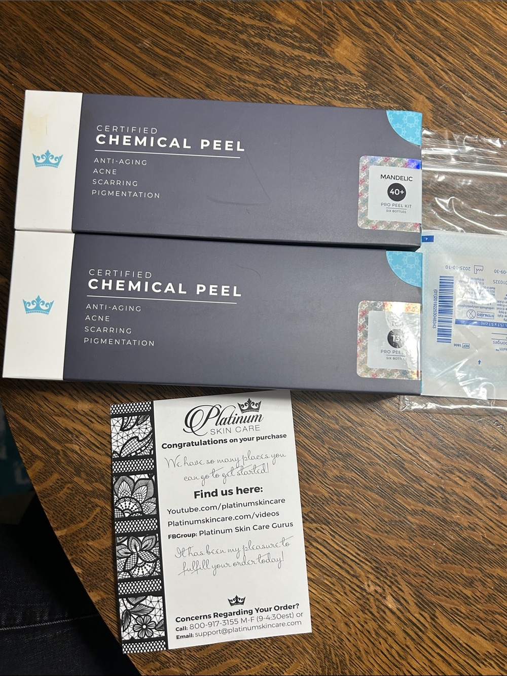 Platinum Skin Care Chemical Peel Kits – Mandelic 40+ & TCA Professional